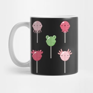 Aquatic animals lollipop set Mug